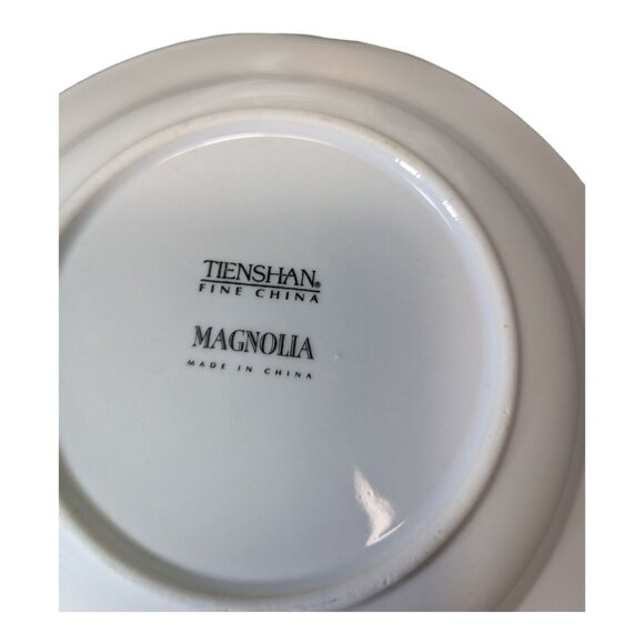Vintage 1998 Tienshan Fine China Magnolia Soup Cereal Bowls - Set Of 4 - Picture 2 of 6